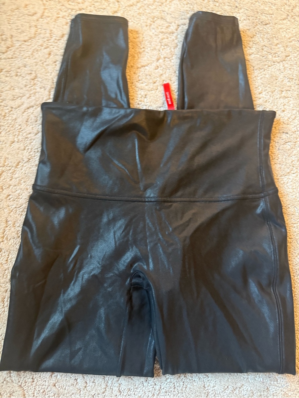 Spanx faux leather leggings black XL - Picture 3 of 5